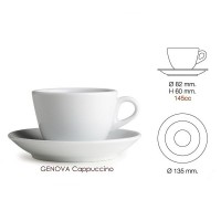 Šálka Nuova point Genova - cappuccino s podšálkou